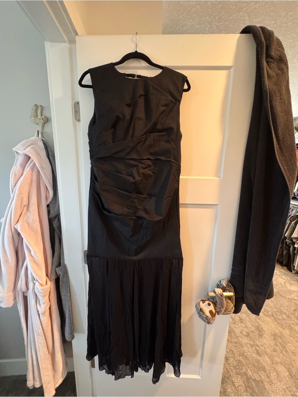 Shona Joy Backless Dress Sheer Bottom (NWT)
